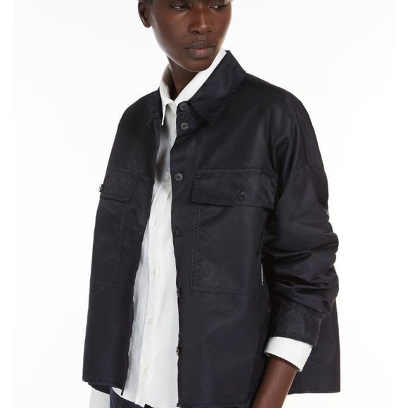 MaxMara Weekend Cremona Twill Shirt Jacket in ultramarine - Picture 2 of 6
